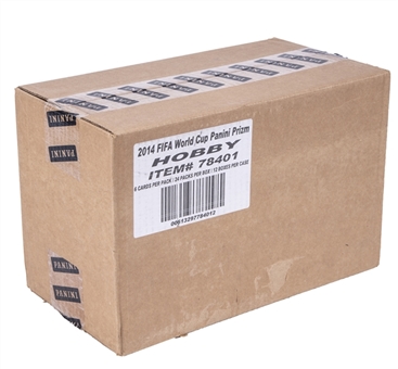 2014 Panini Prizm FIFA World Cup Sealed Hobby Case With Potential Messi, Ronaldo, and Pele